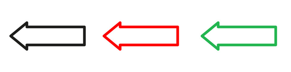 Backward Navigation Left Arrow Icon for Input Output or Directional Cues