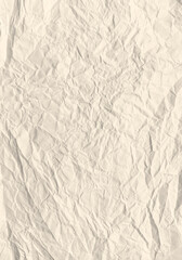 Yellow Vertical Crumpled Old Paper Texture Background