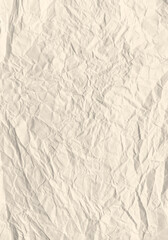 Fototapeta premium Yellow Vertical Crumpled Old Paper Texture Background