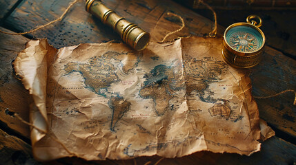 Map treasure hunt, adventurous quest, engaging exploration
