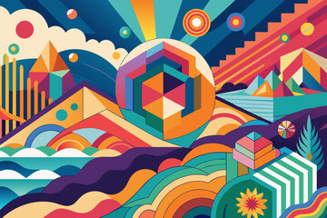 Generative background consisting of abstract vector generated shapes. Vector image.
