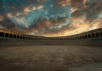 Fotobehang Rome Colosseum inspired landscape, cinematic shot, created with AI © Timeless_art