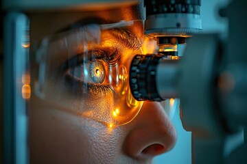 Ophthalmologist Performing Eye Surgery Image of an ophthalmologist performing eye surgery, showcasing surgical expertise in eye care