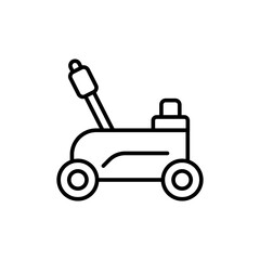 Jack screw outline icons, minimalist vector illustration ,simple transparent graphic element .Isolated on white background