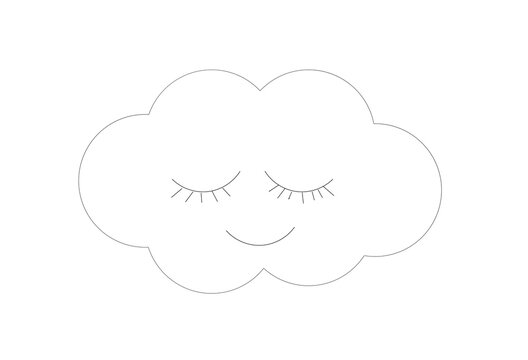 a cloud of emotion on a white background