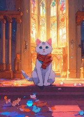 cat in the temple