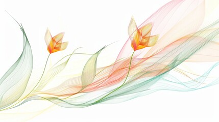 Collection of hand drawn graphic tulips. Floral clip art elements. Branches, leaves and buds. Vector set of childish drawings. Flowers tulips in outlines.Flower isolated on white background