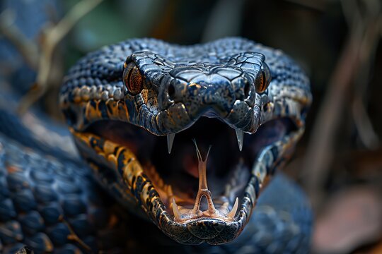 Snake head close up