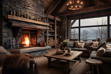 Rustic log cabin, log cabin, rust cabin vibe, cozy wood log cabin