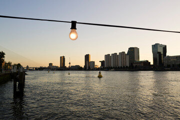 Bulb on the Nieuwe Maas in Rotterdam, Netherlands