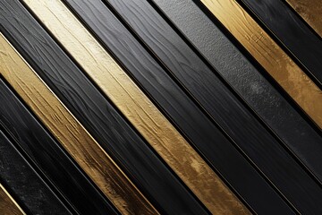 Fototapeta premium Modern and elegant background with diagonal black and gold stripes