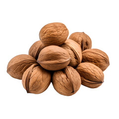 nuts isolated photography with a transparent background - obrazy, fototapety, plakaty