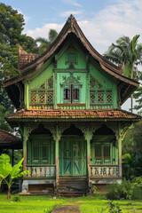 An isolated Malay traditional house