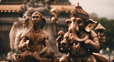 Goddess Ganesha. God in the shape of an elephant. Ganesh Chaturthi.