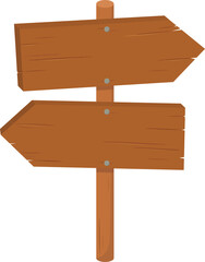 wooden direction sign