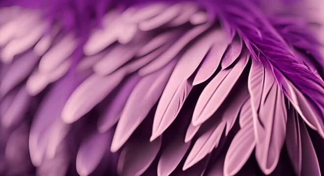 Pink feathers of a bird.