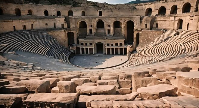 Ruins of a Roman amphitheater.