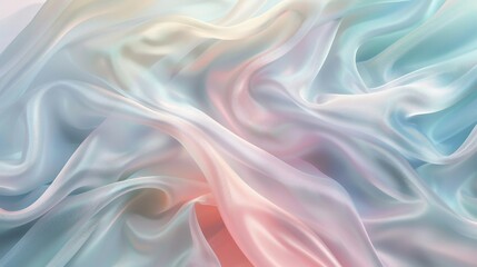 Obraz premium Abstract Painting of Blue, Pink, and White