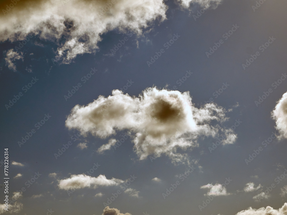 Poster Summer clouds in the sky background