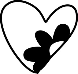 Daisy in heart doodle 