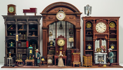 Historical Time Machine A time machine set with historical eras, period costumes, and time-traveling adventures for historical exploration shows. - obrazy, fototapety, plakaty