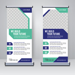 Corporate rollup or X banner design template	
