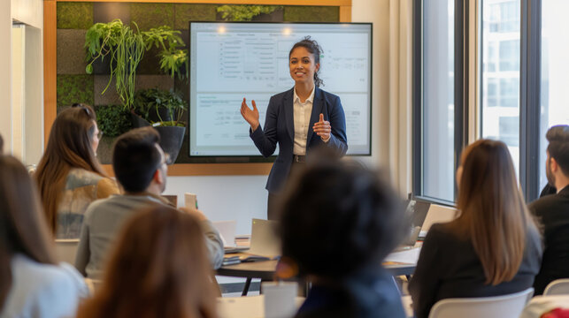 Empowering diversity and inclusivity: non-binary entrepreneur business presentation for corporate meeting and leadership training in the workplace