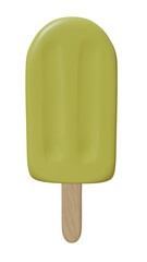 Iced lemon mousse popsicle, without packaging.