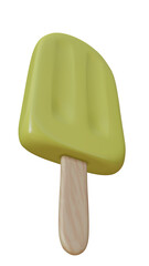 Iced lemon mousse popsicle, without packaging.