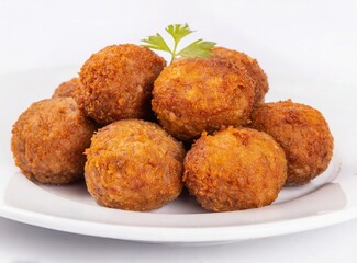 Breaded meatballs. Roman Traditional Food.