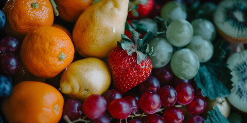 Naklejka na ściany i meble still life with fruits and vegetables