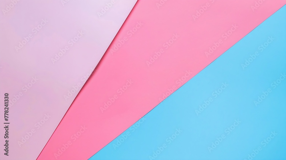 Poster generative ai : abstract background of pink and blue paper, minimal geometric concept design