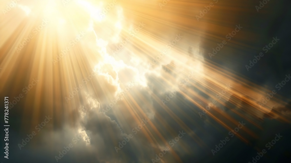 Aufkleber Generative AI : Abstract background, Beautiful rays of light.