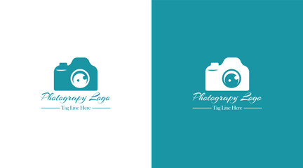 Camera icon Photography Typography Signature Photographer Minimalist Logo Vector EPS File