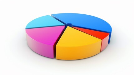 Obraz premium Pie chart illustrating the asset allocation of a balanced mutual fund low texture