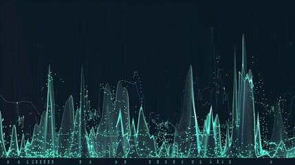 Histogram of daily trading volumes for a highvolatility cryptocurrency hyper realistic - obrazy, fototapety, plakaty