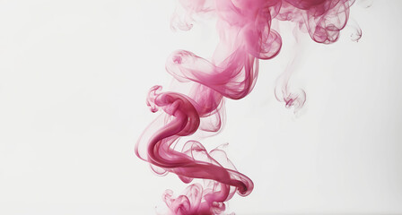 Naklejka premium Abstract pink smoke on white background