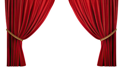 Red stage curtains cut out