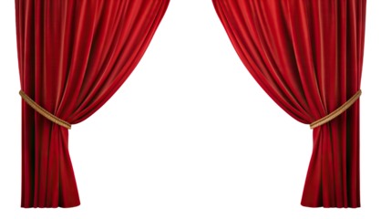 Red stage curtains cut out