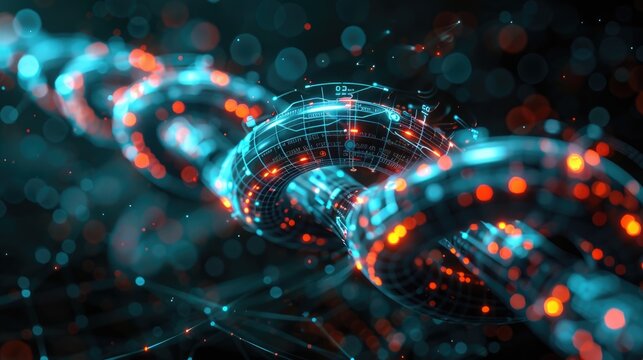 Data packets traveling through network cables, technology and communication theme