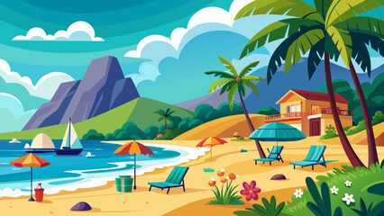 Natural scenery  island