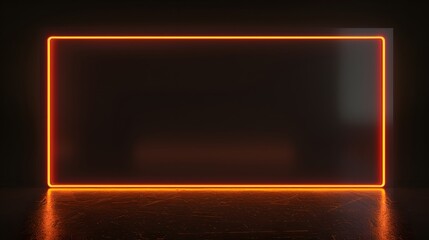 Streamlined black and orange live stream overlay video screen interface frame layout, striking orange border game overlay video screen frame for captivating live presentations