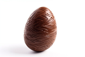 Chocolate Easter egg, isolated on a white background сreated with Generative Ai