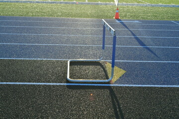 Hurdle on a Sports Track