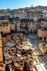 EZ, MOROCCO. Dec 05, 201The tannery in Fez. The tanning industry in the city is considered one of...