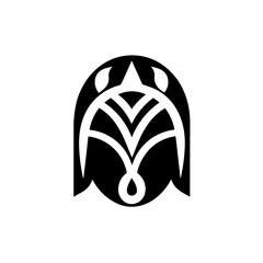 Simple  viking helmet icon. Single soldier warrior helmet icon. 