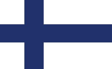 Naklejka premium Finland national official flag symbol, banner vector illustration.