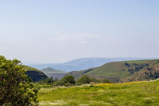 Look out area in Van Reenen's Pass which is a pass through the Drakensberg mountains in South Africa