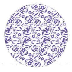 Icons set with abstract flowers pattern, cupcakes form temlpate