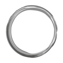 Grunge circle frame. Grunge circle drawn with brush strokes. A circle drawn in ink.